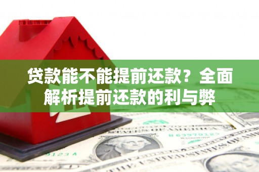 广阳贷款能不能提前还款？全面解析提前还款的利与弊