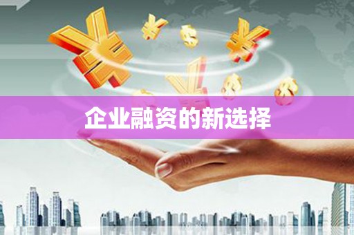广阳企业融资的新选择