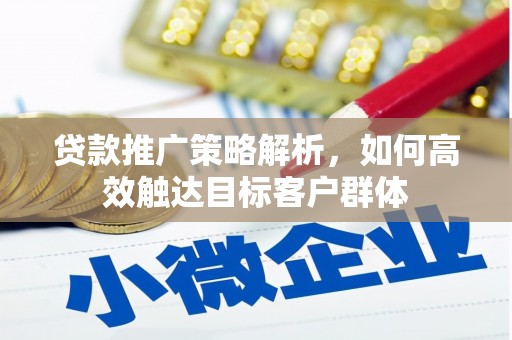 广阳贷款推广策略解析，如何高效触达目标客户群体