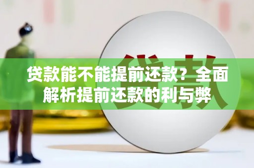 广阳贷款能不能提前还款？全面解析提前还款的利与弊