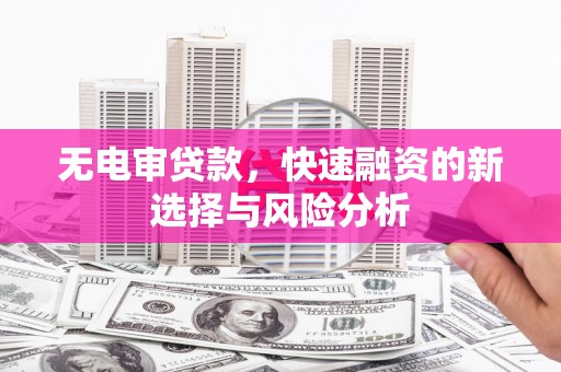 广阳无电审贷款，快速融资的新选择与风险分析