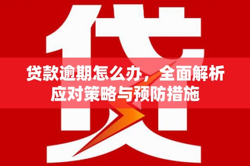 广阳贷款逾期怎么办，全面解析应对策略与预防措施
