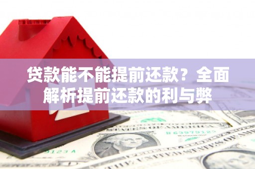 广阳贷款能不能提前还款？全面解析提前还款的利与弊