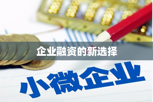 广阳企业融资的新选择